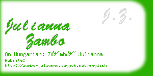 julianna zambo business card